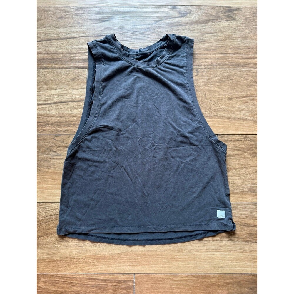 Vuori Energy Tank Top Womenโs size Small Black High Neck Workout Athletic
